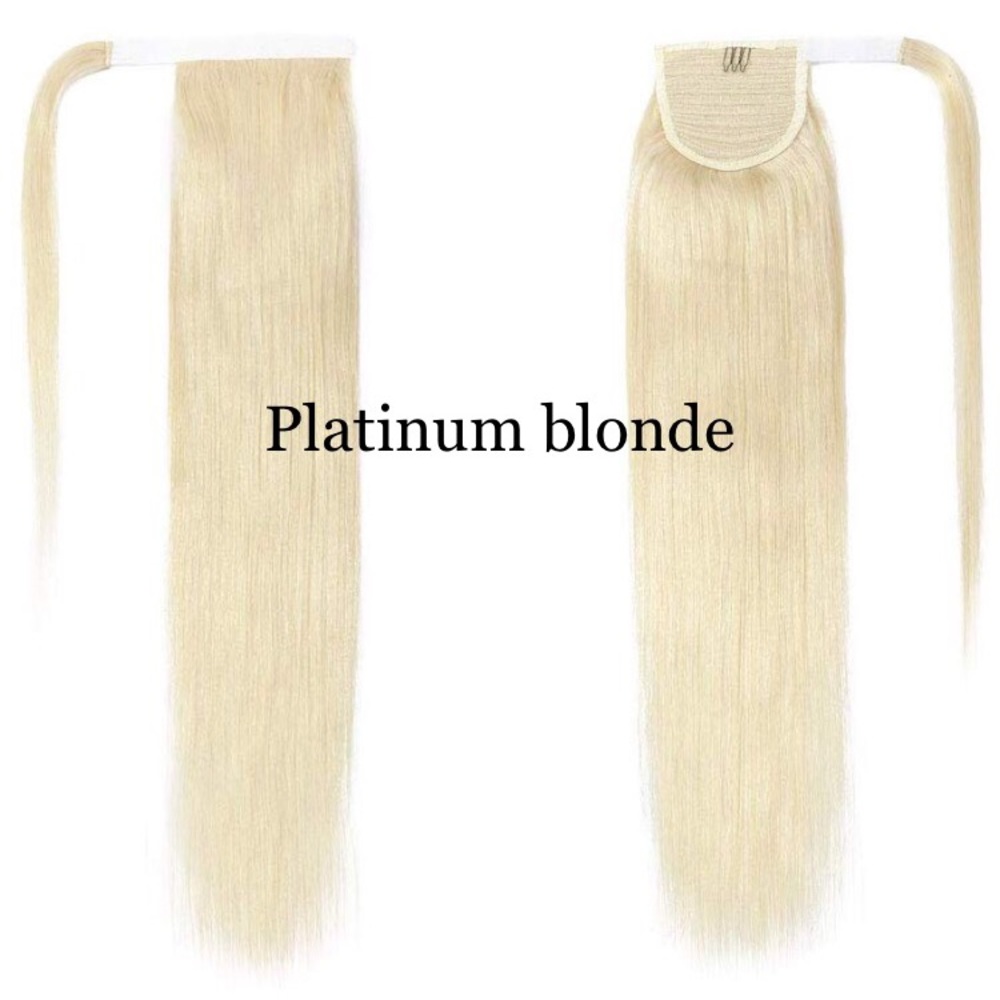 16” Wrap Around Human Hair Ponytail Extensions - Picture 5 of 8